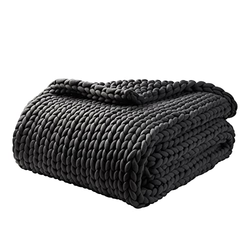 YnM Weighted Blanket, Handmade Chunky Yarn Knitted