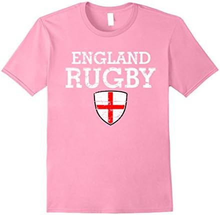 Mens England flag rugby tshirt 3XL Pink