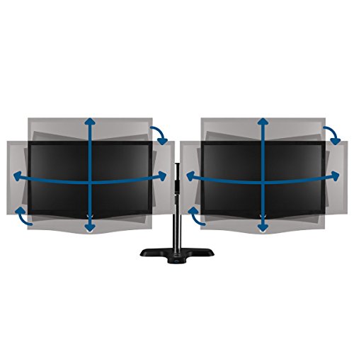 ARCTIC Z2 Pro (Gen 2) - Desk Mount Dual Monitor Arm with 4 Ports USB 3.0 Hub for 13-27 inch I Up to 10kg weight capacity I 360 degree rotation - Black