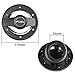 Fuel Filler Door Cover Gas Tank Cap for 2007-2017 Jeep Wrangler JK & Unlimited 4-Door 2-Door Stainless (Silver)