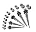BodyJ4You Stretching Kit Taper Tunnel Plugs Stainless Steel 8G-0G Gauges Set 15-Pieces