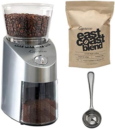 Capresso 565.05 Infinity Conical Burr Grinder Bundle