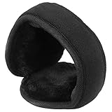 mysuntown Adjustable Ear Warmer for Men and Women: The Warmest Fleece Earmuffs & Super Soft Earlap Ear Protection Black