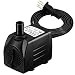 Homasy 400GPH Submersible Pump 25W Ultra Quiet Fountain Water Pump with 5.9ft Power Cord, 2 Nozzles for Aquarium, Fish Tank, Pond, Hydroponics, Statuary primary