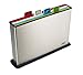 Joseph Joseph Index Plastic Cutting Board Set with Stainless Steel Storage Case Color-Coded Dishwasher-Safe Non-Slip, Large, Steel Multicolored