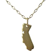 California Necklace – Tiny Bronze State Charm on 18" 14k Gold Filled Chain – Handmade Gift Ready Jewelry