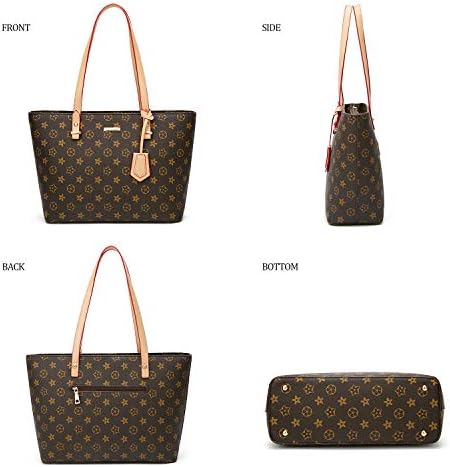 elimpaul women fashion handbags tote bag shoulder bag top handle satchel purse set 4pcs