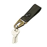 Rustic Leather Key Ring Holder Handmade by Hide & Drink :: Smoke