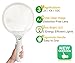 MagniPros 5.5 Inch Extra Large LED Handheld Magnifying Glass with Light - 2X 4X 10X Lens - Best Jumbo Size Illuminated Reading Magnifier for Books, Newspapers, Maps, Coin, Stamp, Jewelry