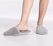 Pembrook Ladies Slippers with Memory Foam - Gray - L/XL (9-10.5) - Fuzzy Soft Coral Fleece with non skid sole - Great Plush Slip On House Slippers for adults, women, girls