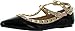 Wild Diva Women's Studded Accent Pointed Toe Ballet Flats