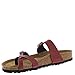 Birkenstock Women's Mayari Vegan Sandal Bordeaux Pull Up Birko Flor Size 39 M EU