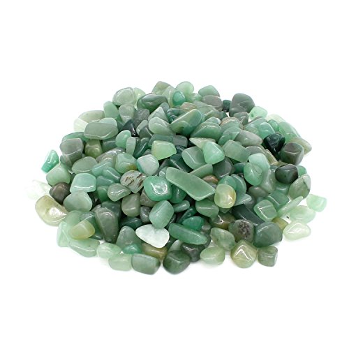 RTCBEADS 1 Ib Natural Dongling Jade Small Tumbled Chips Crushed Stone Healing Reiki Crystal Jewelry Making Home Decoration Aquarium Décor Gravel