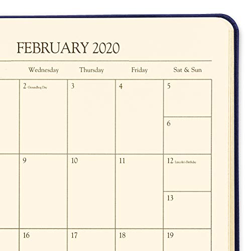 2020 Large Weekly Leather Planner by Gallery Leather - Open Format 9.75"x7.5" - Camden Violet (Purple)