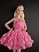 A Pink Mini Dress Covered in Roses It so Cute Also Avail in White, Blue and Green Made to Fit the Barbie Doll