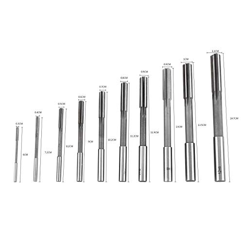 10pcsHSS H8 Straight Shank Chucking Machine Reamer Milling Cutter Tool Set 3/4/5/6/7/8/9/10/11/12mm