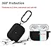 Compatible AirPods Pro Case Cover Silicone Protective Skin for Apple Airpod Pro Case 2019 (Front LED Visible) Black