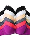 WHITE APPAREL Women's Basic Plain Bras (Packs of 6) - Various Styles