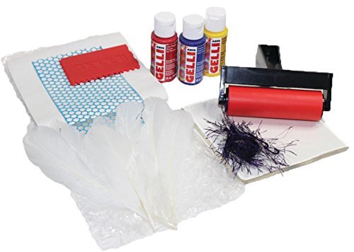 Gelli Arts Feder Printing Kit, Synthetisches Material, Mehrfarbig, 19 x 16,5 x 11,5 cm