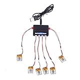 Youcute 6pcs 100mah Battery and 1to6 Charger for Estes Proto X Nano , Revell Control XS Nano , JJRC H1 Mini JJ810 Hubsan Nano Q4 H111 JXD 395 LS112 Rc Quadcopter Drone Spare Parts