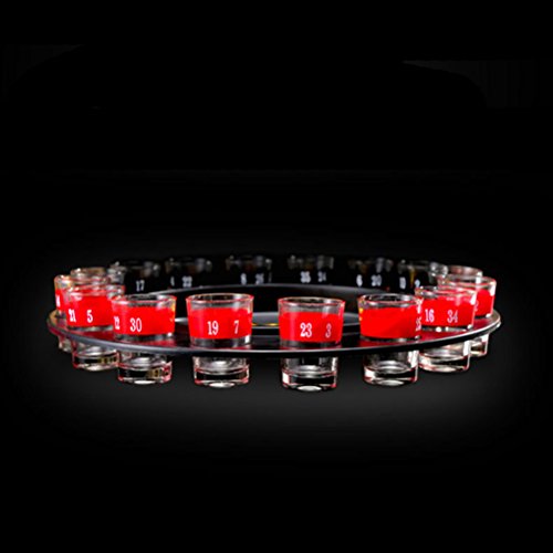 BESTOMZ Russian Spinner Drinking Game Bingo Toy Playing Board with Spinner and 16 Shot Glasses Assorted Drinking Game Set for Bar Parties Holidays - Thumbnail 2