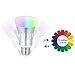 Wonyered WiFi Bulb 2-Pack E27 Smart Light Bulb 7W RGB Multicolor LED Light Bulb Wake up Lights Compatible with Smartphone Alexa Google Home with Timer Switch Scene Mode Remote Control Function