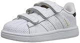 adidas Originals Superstar CF I Kids Shoe (Infant/Toddler),White/White/Black,9 M US Toddler