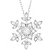 Sterling Silver 1 ct Created White Sapphire Snowflake Pendant