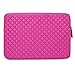 Evecase Dual Layer Sleeve Pouch Case for 13.3 inch Laptop/chromebook/Ultrabook and More - Hot Pink