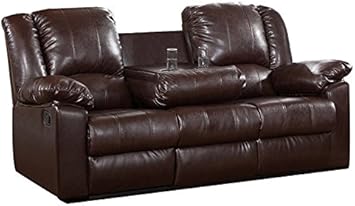 Amazon Com Loveseats Reclining Sofa With Drop Down Cup Holder 2