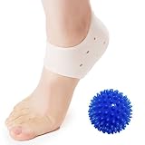 DR JK- Plantar Fasciitis, Heel Pads PedPal Kit- 1 pair Plantar Fasciitis Sleeve with a Massage Ball, Foot Arch Support, Foot massager, Heel Grips, Ankle Support, Relieve Foot Pain and Metatarsal Pain