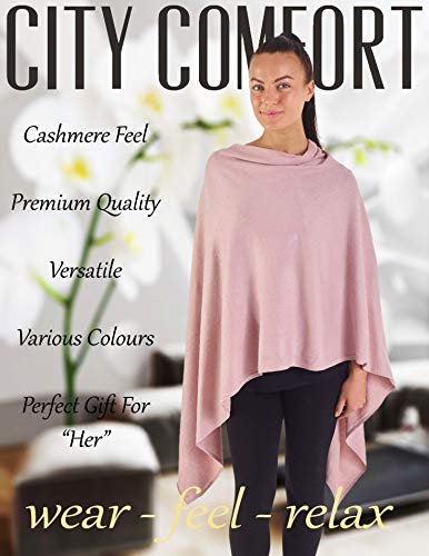 CityComfort-Soft-Feel-Ponchos-fr-Frauen-Ganzjhrig-Asymmetrischer-Pullover-Cape-Blanket-Schal-Wickel-Poncho-Cashmere-Feel