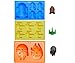 Gooj- Set Of 8 Star Wars Themed Silicone Molds, Now With Yoda and BB-8 Mold, For Desserts, Candles & Ice Cubes-Premium FDA Approved Silicone