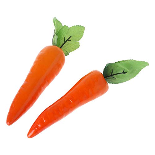 5 Pcs Plastic Carrots Simulation Carrots Fake Carrot Artificial Vegetable Carrots for Home Kitchen Party Pub Decoration