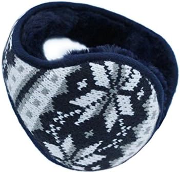 Unisex Knitted Foldable EarMuffs Fleece Lined Warm Winter Outdoor EarMuffs