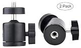 Lunies Mini Ball Head for HTC Vive Lighthouses Base Station Camera Camcorder HTC 360 Degree Tripod Adapter Ball Head Camera Mount Holder 1/4 Screw 2Pcs