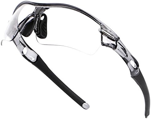 Sports Sunglasses WHEEL UP Photochromic 3 Lens Polarized Anti-UV400 Explosion-proof PC Intelligence Lenses Aerodynamics MTB Cycling Glasses Bike Eyewear(gray)