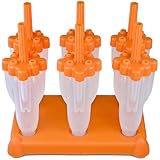 Tovolo Rocket Pop Mold, Orange - Set of 6
