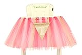 Originals Group 1st Birthday Pink Gold Tutu for High Chair Decoration for Party Supplies