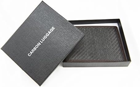 Carbon Fiber Bi-fold Wallet Brown with RFID