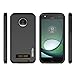 OMOTON Moto Z Play Case - Dual-Layer [Soft TPU Interior] [Durable PC Exterior] Case For Motorola Moto Z Play Droid, Black