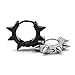 Hemlock Unisex Men Punk Ear Studs Cool Circle Hoop Stud (Black)