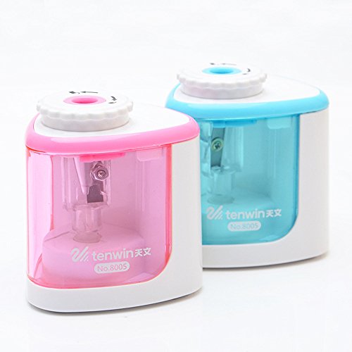 Gotian Automatic Single Hole Pencil Sharpener Sharpener Home School Office Electric, An ideal choice for Artists, Students, Professors, Engineers Architects (Pink)