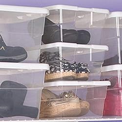 Sterilite 6 Quart Clear Stacking Closet Storage