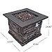 Christopher Knight Home Stone Outdoor Natural Stone Finished Square Fire Pit - 40,000 BTU