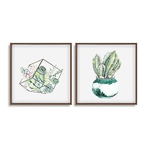 Framed for Living Room Bedroom Plant Theme for x2 Panels