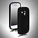E LV Dual Hybrid Dual Layer Armor Defender Hard Plastic with Soft Silicon Protective Case for Galaxy S3 Mini Bundle with Stylus and Microfiber Digital Cleaner - Black