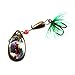 Fishing Spinner Lures Rotatable Inline Spinners Bass Trout Fishing Tackle Baits with Feather Rooster Tails Pack of 30pcs