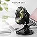 Aurho Battery Operated Clip on Fan, Baby Stroller Fan with 3 Speeds 360° Rotation Rechargeable Battery USB Powered Quite Mini Desk Fan for Office, Home, Gym, Dorm, Camping, Travel, Indoor and Outdoor