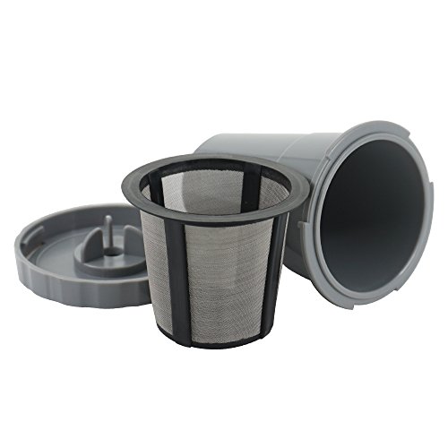 BRBHOM Reusable K-cup Pod Coffee Filter My K Cup Series (1, Gray1)